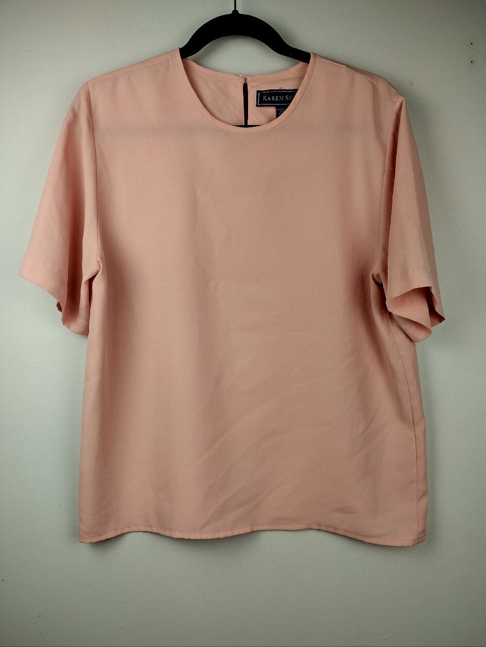 Karen Scott Light Pink Short-Sleeve Top